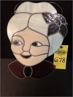 Stained Glass Mrs. Claus Sun Catcher