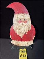 Hand Painted Wooden Santa 15.5"