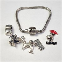 $280 Silver Pandora Style With Beads App 22G Brace