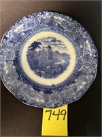 Flow Blue 10.25" Plate Staffordshire England