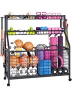 $130 Azheruol Ball Storage Rack Sports Equipment