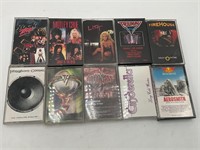 Lot of 10 Heavy Metal / Hard Rock Cassette Tapes