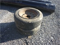 (2) Solid Packer Tires