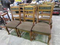 6-- OAK DINING ROOM CHAIRS