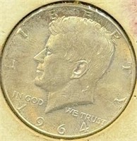 1964 Kennedy Half Dollar - No Mint Mark