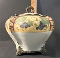Antique Hand Painted Nippon Cracker Jar