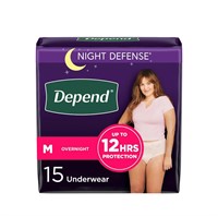 M Pack of 15 Depend Night Defense Adult