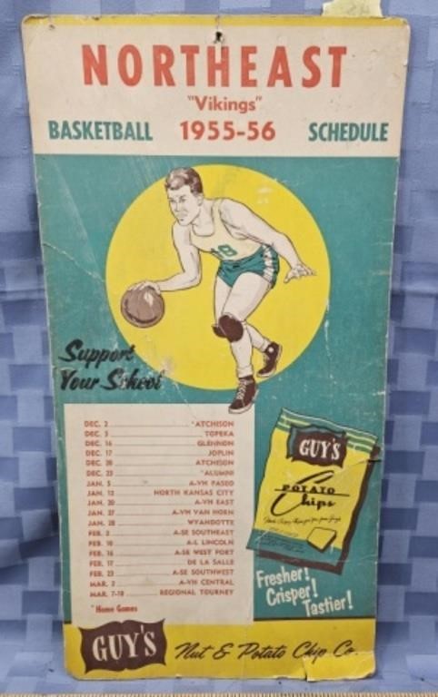 Vintage 1950's Northeast Vikings Basketball