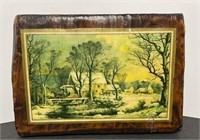 Handmade Plaque of “Winter on the Countryside”