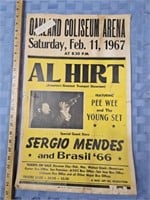 Al Hirt Oakland Coliseum Arena 1967 original