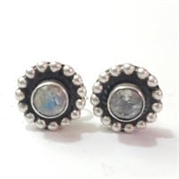 $100 Silver Moonstone Earrings
