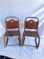 2 Children's Bentwood Chairs