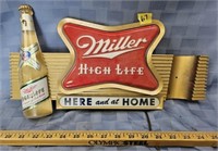 Old Miller High Life illuminated bar sign. As