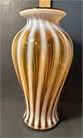 Fenton Amber Striped Vase