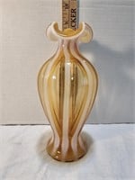 Vintage Fenton Optic Ribbed Amber Opalescent