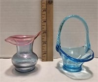 Vintage Vase & Basket