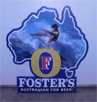 2001 Foster's Australian Beer embossed aluminum