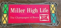 Miller High Life Illuminted Bar sign, works, 17"