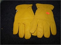 LEATHER WORK GLOVES -- L