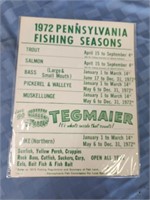 1972 Pennsylvania Fishing Seasons Schedule