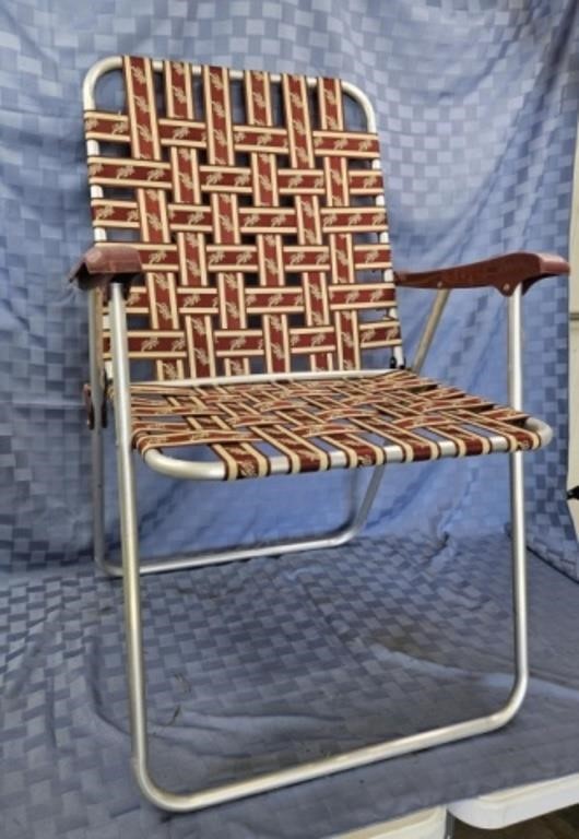 Schlitz beer classic woven folding beach chair
