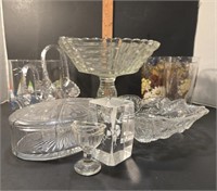 Clear Glass Cups, Dishes & More