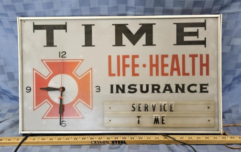 Time Life-Health Insurance wall clock