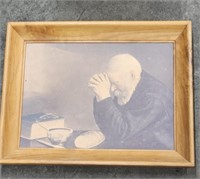Grace, Old Man Praying picture, 12" x 16"