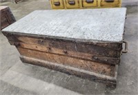 Large Antique zinc top carpenter's chest