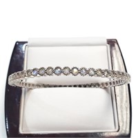 $400 Silver Moonstone Rhodium Plated Bracelet