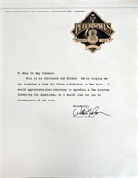 Willie Nelson Signed Bud Shrake Letter