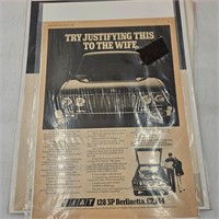 Vintage Car Advertising Ephemera