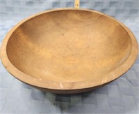 Vintage 13" wooden dough bowl