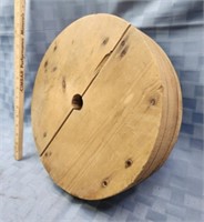 Vintage 14" wooden drive belt wheel