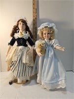 Vintage Franklin Porcelain Doll & Paradise