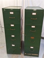2 ALL WOOD 4 DRAWER FILING CABINET