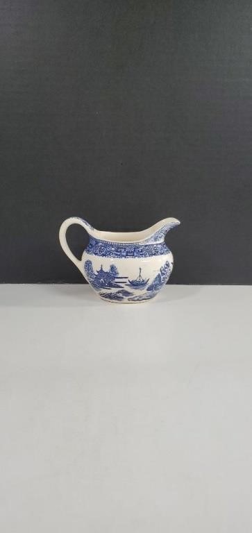 Vintage Blue Willow Ware Blue and White Bone