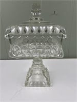 Adams crystal wedding covered compote