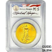 1986 $25 1/2oz. Gold Eagle PCGS MS69 Reagan