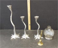 Candle holders, bell &more