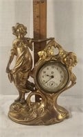 Antique Brass Clock - Winds Up