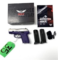 SCCY 9MM PURPLE PISTOL CPX2 W/ EXTRA MAG + BOX