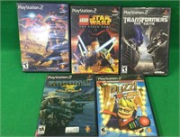 PS2 games JAK 3, Lego Star wars, Transformers t