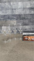 Glass photo coasters 4 wine glasses