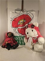 Boyde Bear & Santa Bear w/ Original Bag