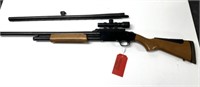 Mossburg 12ga pump shotgun with 24in ported rifle