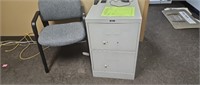 Chair and filing cabinet