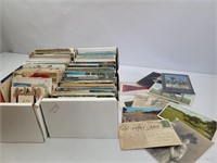 2 boxes of postcards- points of interest, RPPC
