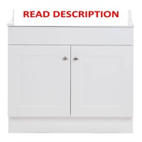 $189  Project Source 36-in White Single Sink Vanit
