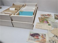 2 boxes of postcards- greetings, New Year wishes,